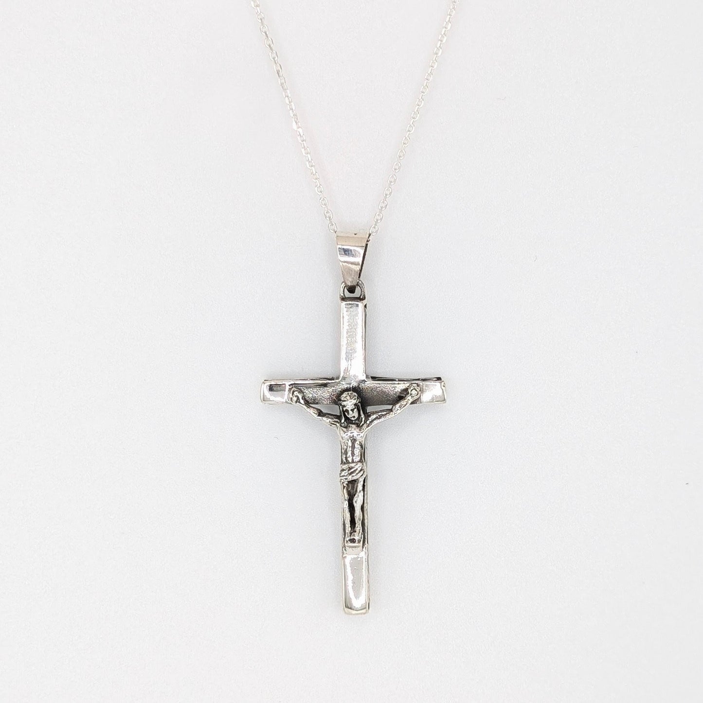 925 Sterling Silver Crucifix Cross Pendant Spiritual