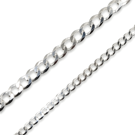925 sterling silver curb cuban bracelets