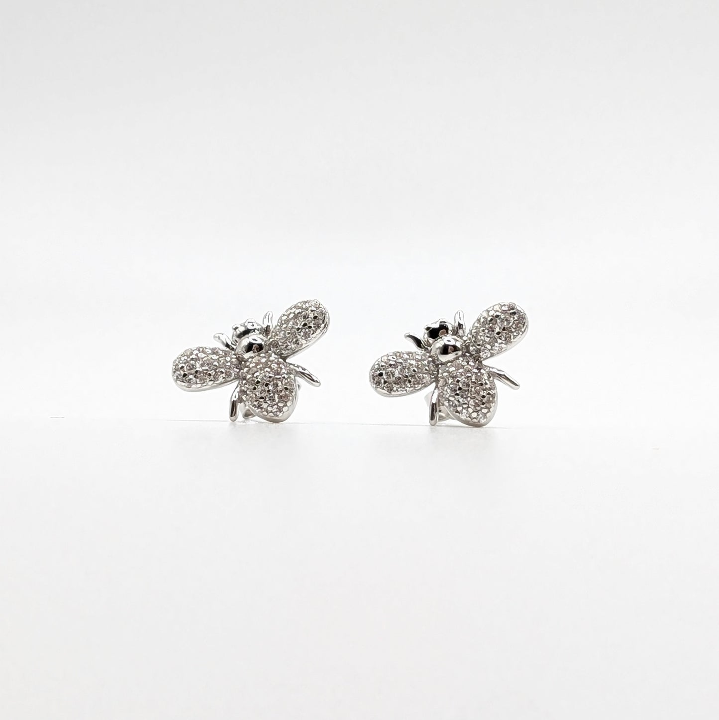 925 Sterling Silver Honey Bee Studs Beautiful