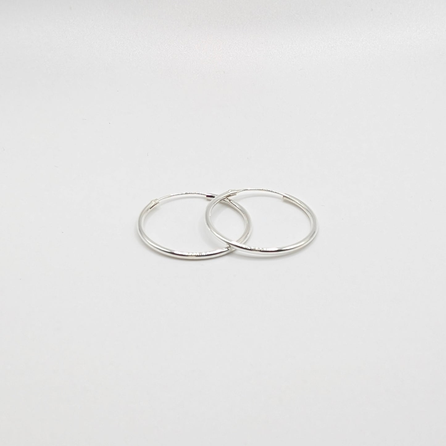 925 Sterling Silver Plain Hoop 1" Silver Oryx Jewellery