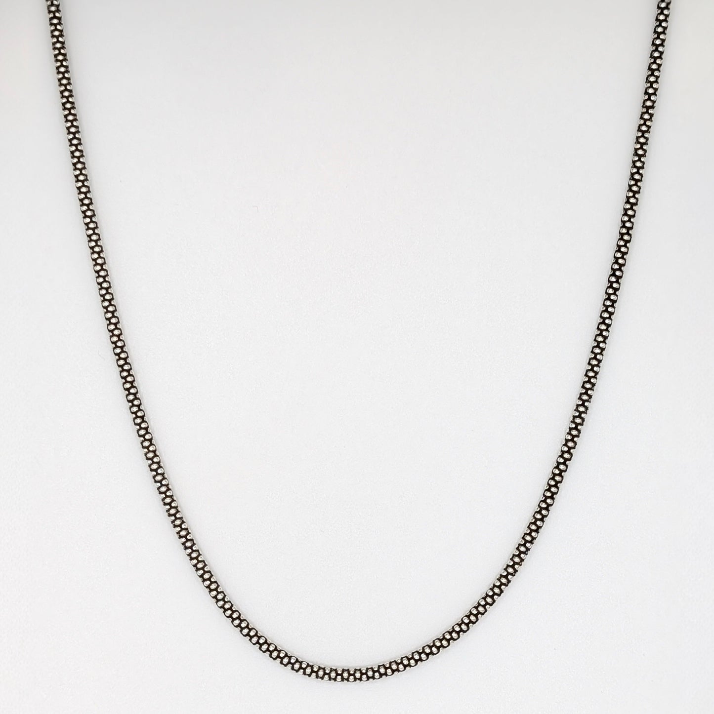 925 Sterling Silver Popcorn Chain - Sizes: 18", 20", 22" & 24"