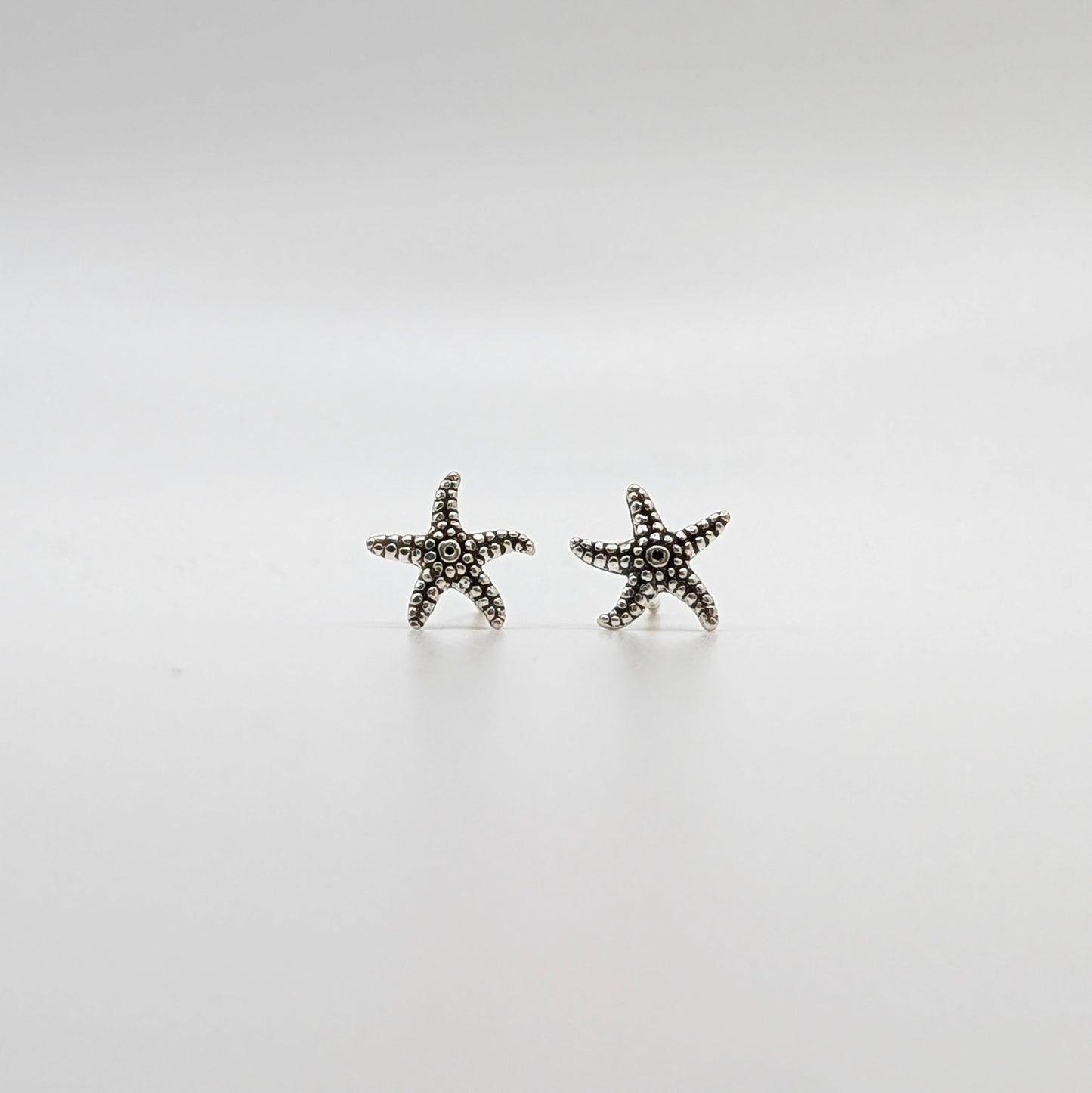 925 Sterling Silver Starfish Stud Earrings Unisex