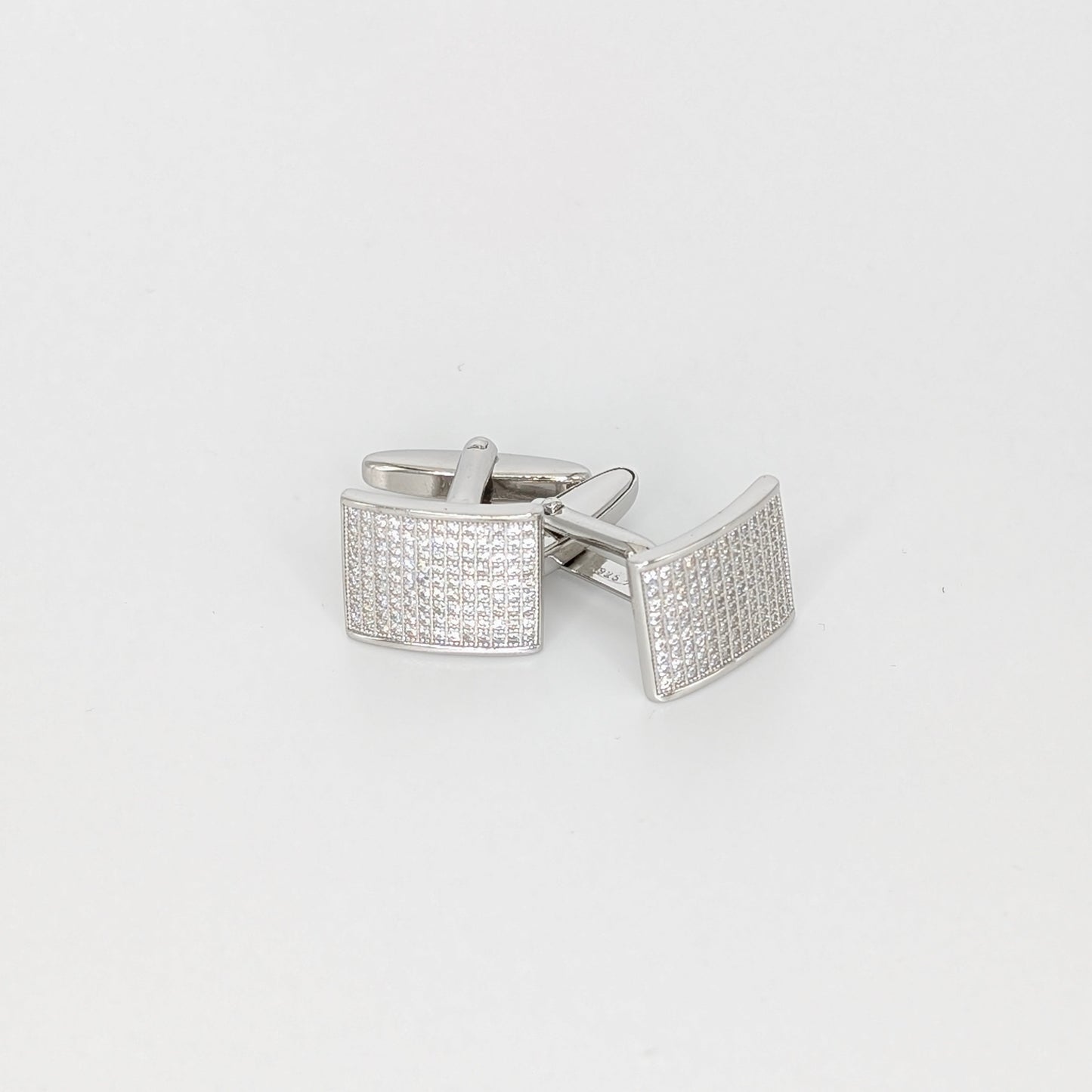 925 Sterling Silver Zircon Cufflinks Formal Wear / Occasion