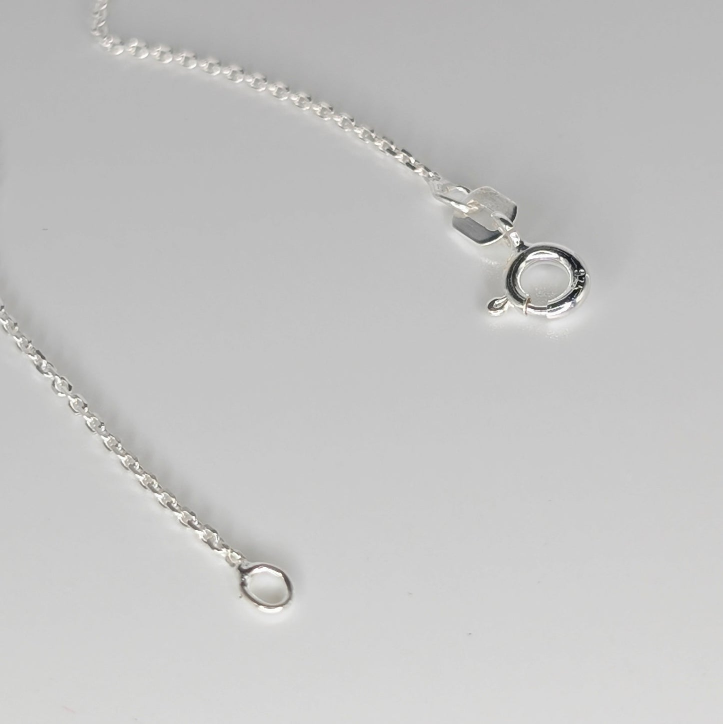 925 Sterling Silver Cable Chain Rhodium Plated