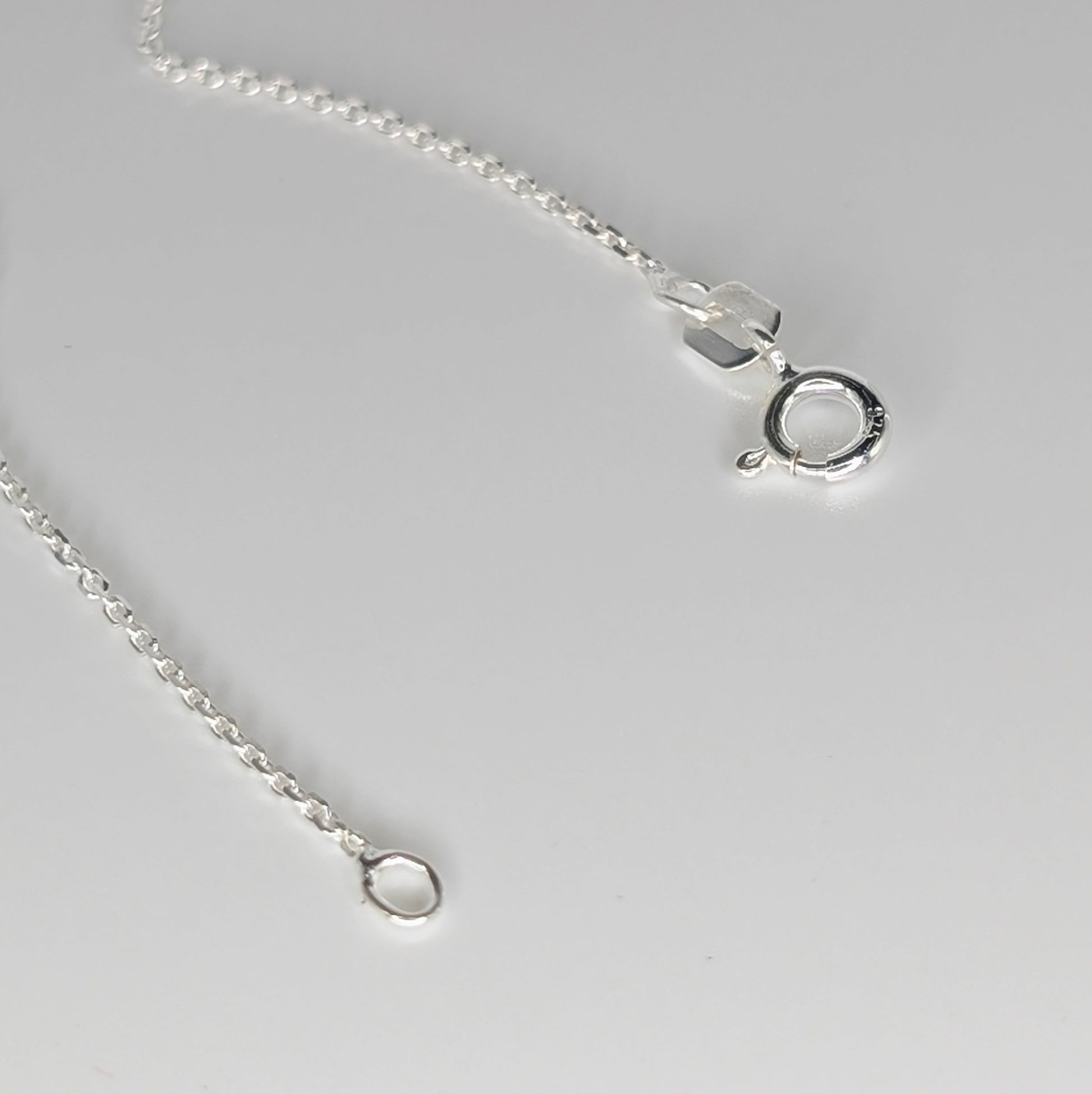 925 Sterling Silver Cable Chain Rhodium Plated