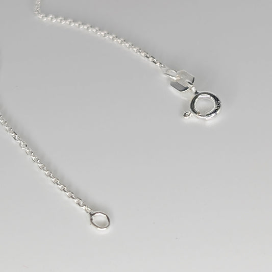 925 Sterling Silver Cable Chain Rhodium Plated