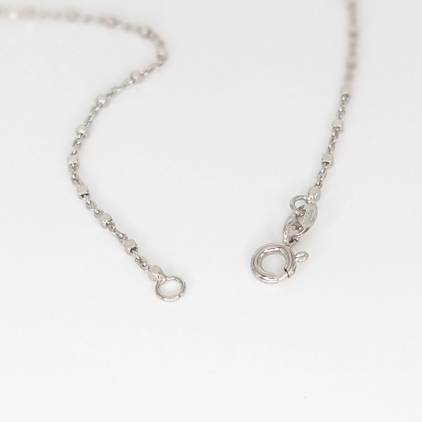 925 Sterling Silver Box Cable Chain Rhodium Plated