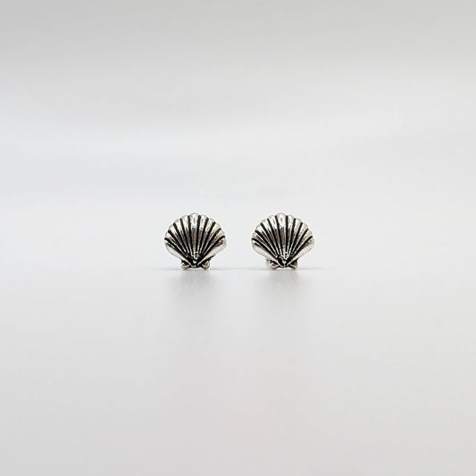 925 Sterling Silver Shell Stud Earrings Everyday Wear
