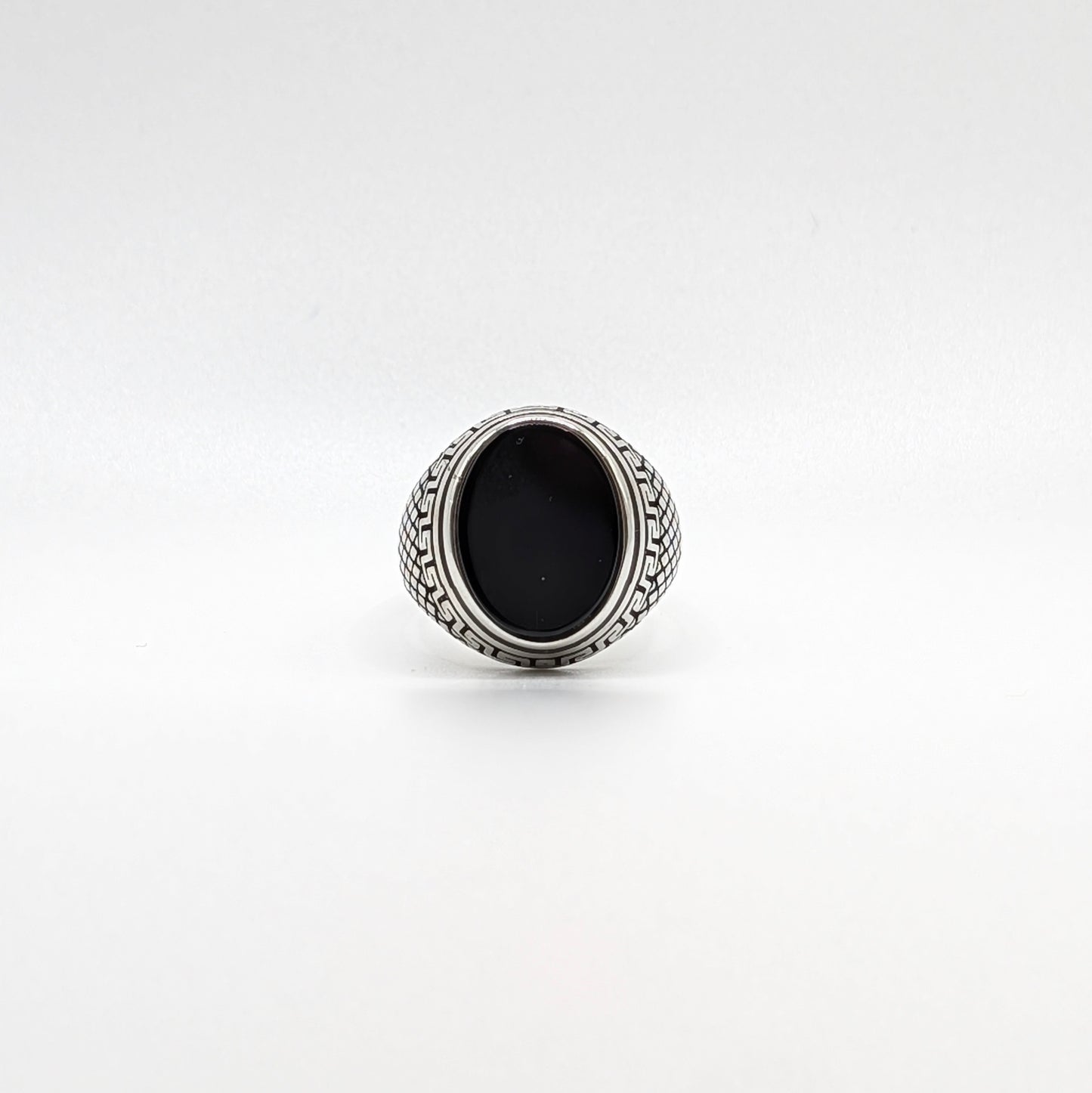 925 Sterling Silver Black Onyx Ring Turkish Design