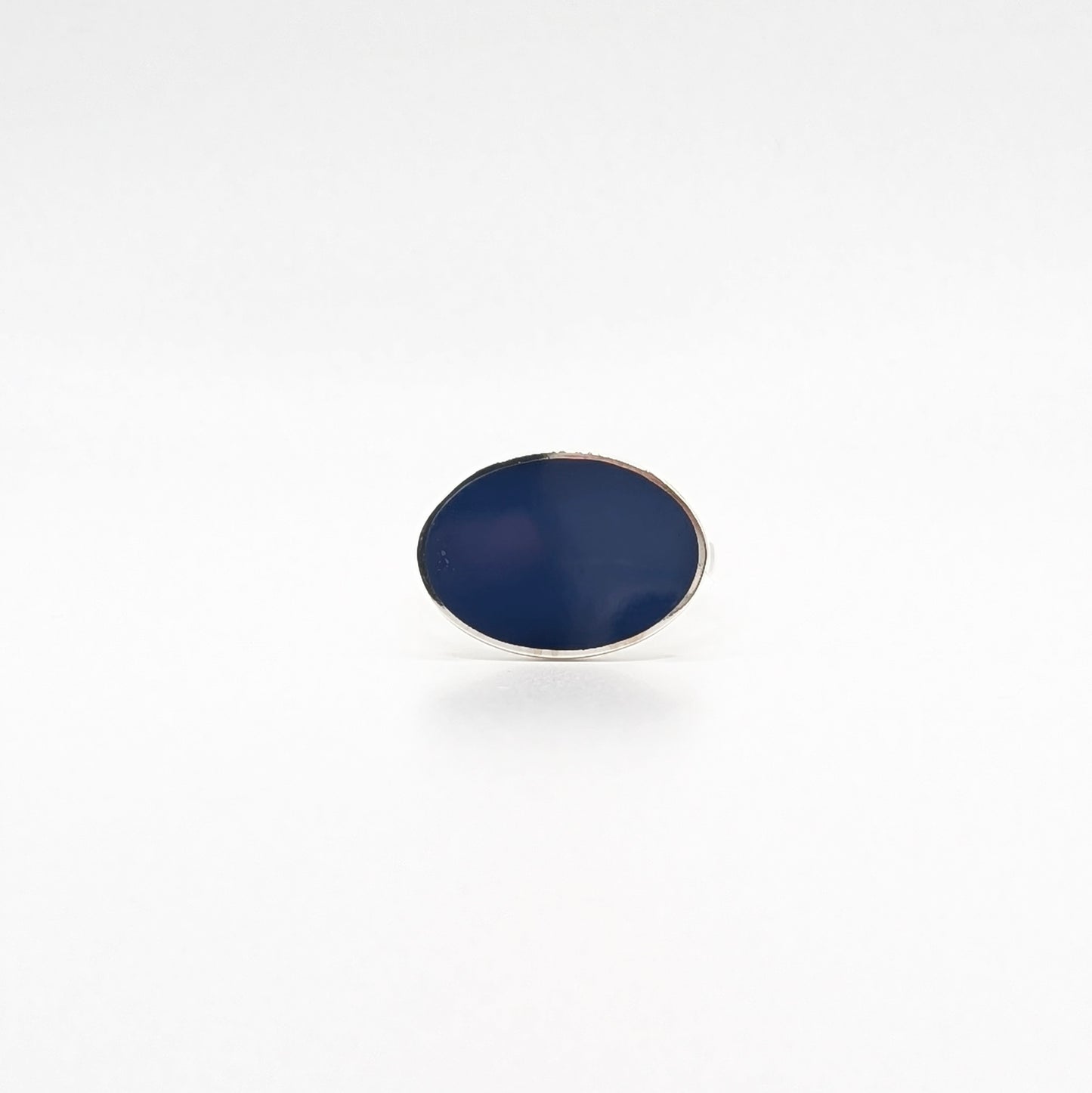 925 Sterling Silver Blue Meena Men's Ring Unisex