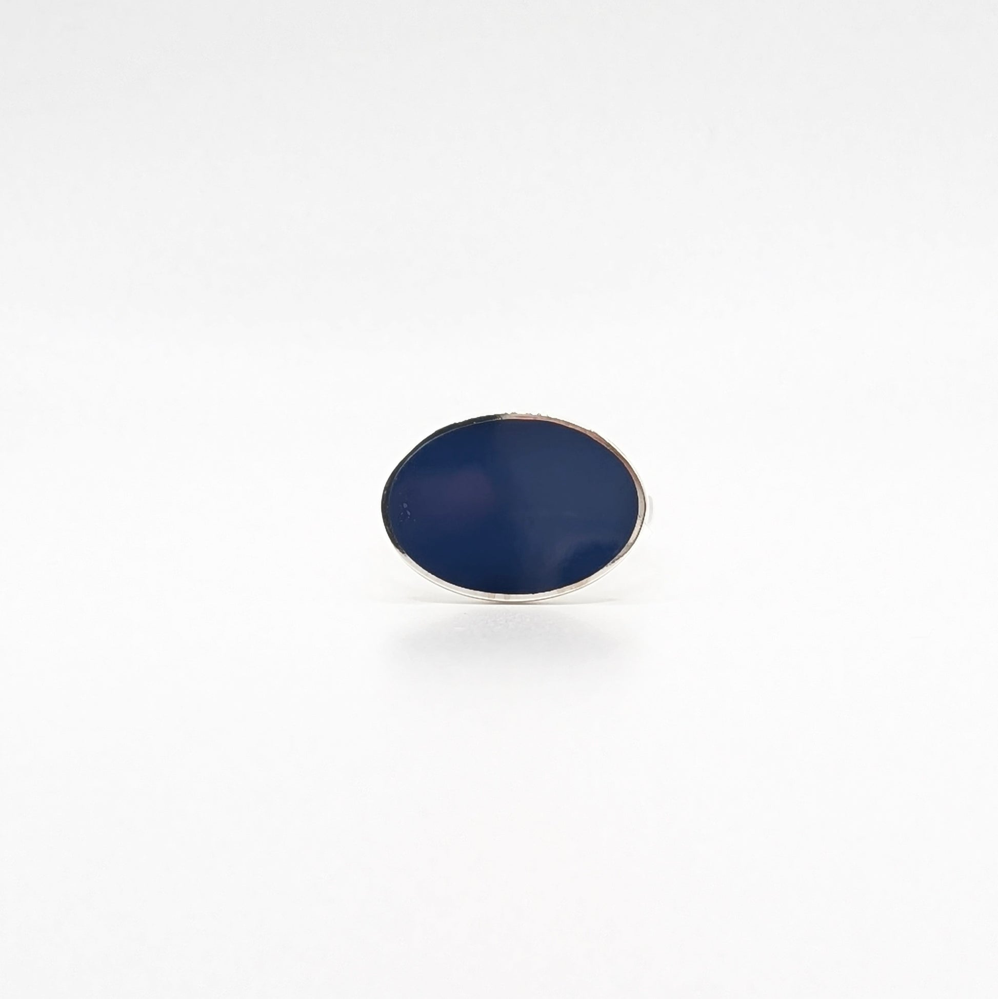 925 Sterling Silver Blue Meena Men's Ring Unisex