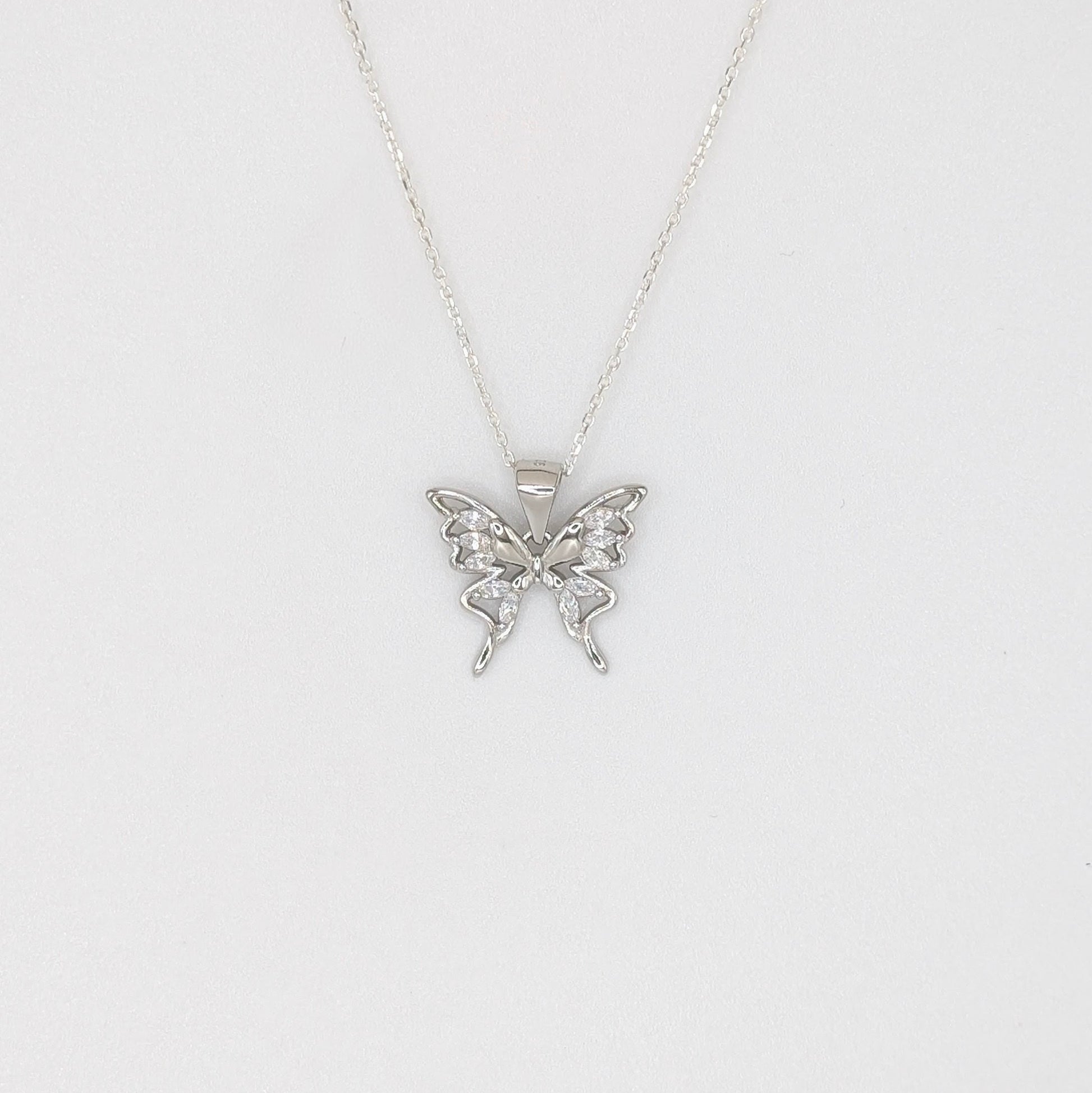 925 Sterling Silver Butterfly Pendant