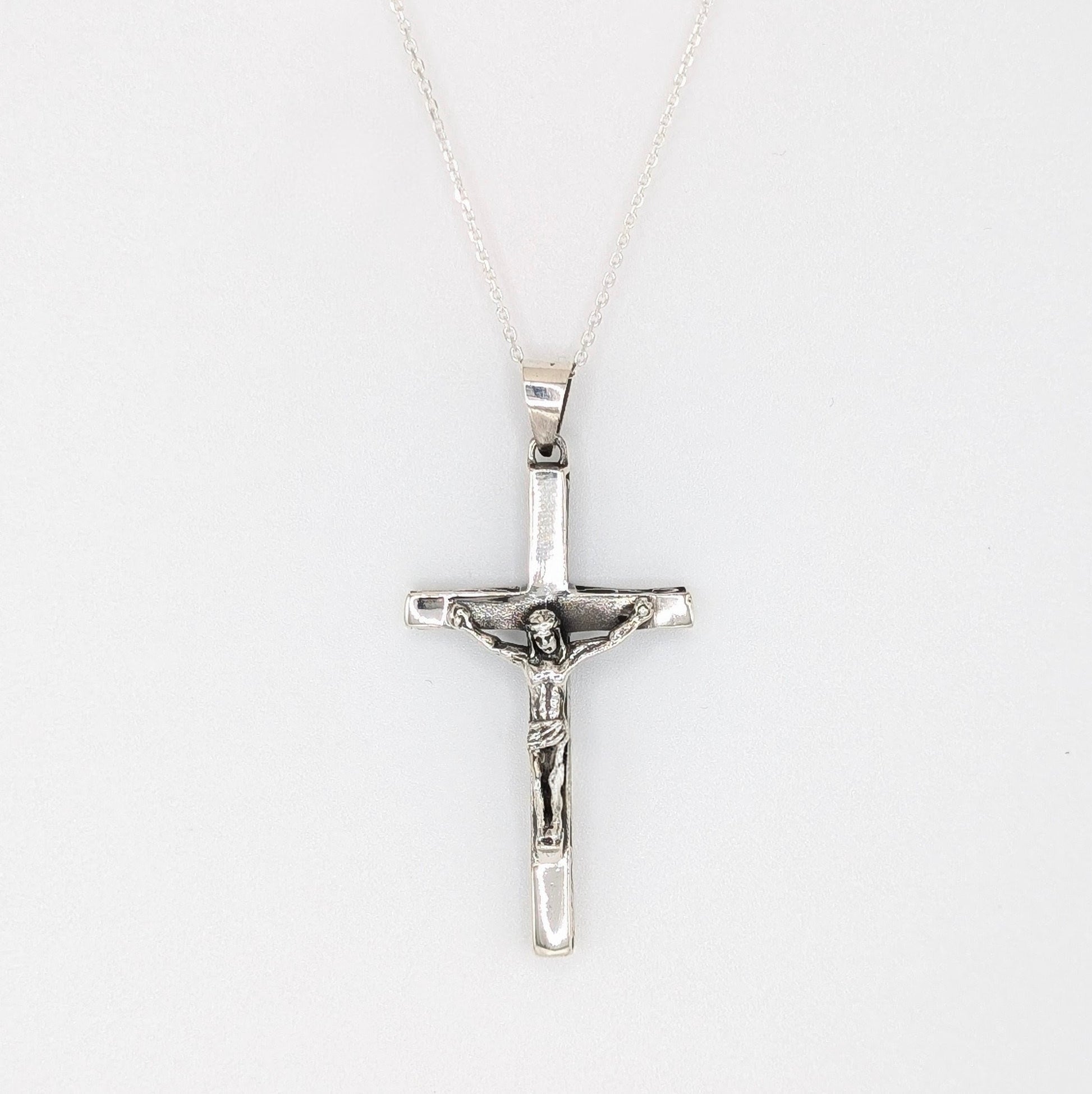 925 Sterling Silver Crucifix Cross Pendant Spiritual