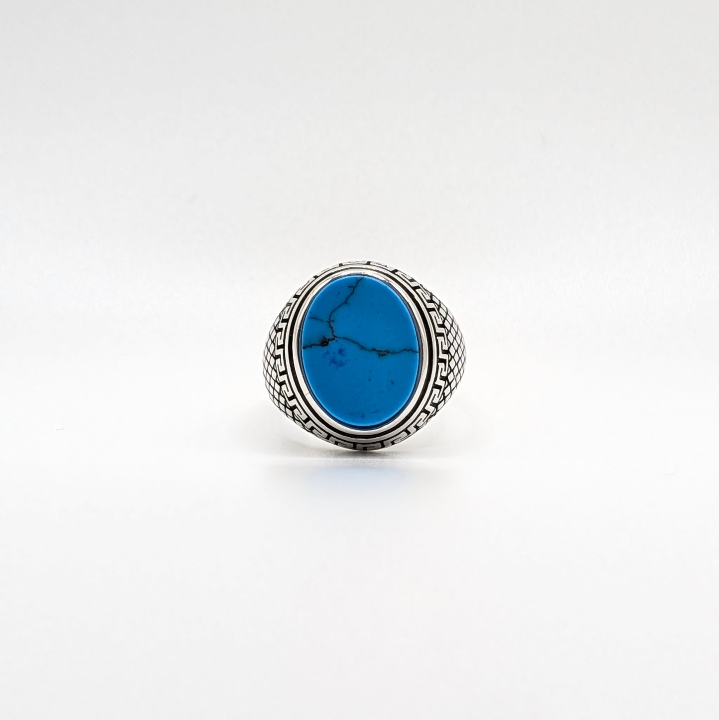 925 Sterling Silver Firoza Turquoise Ring Turkish Design