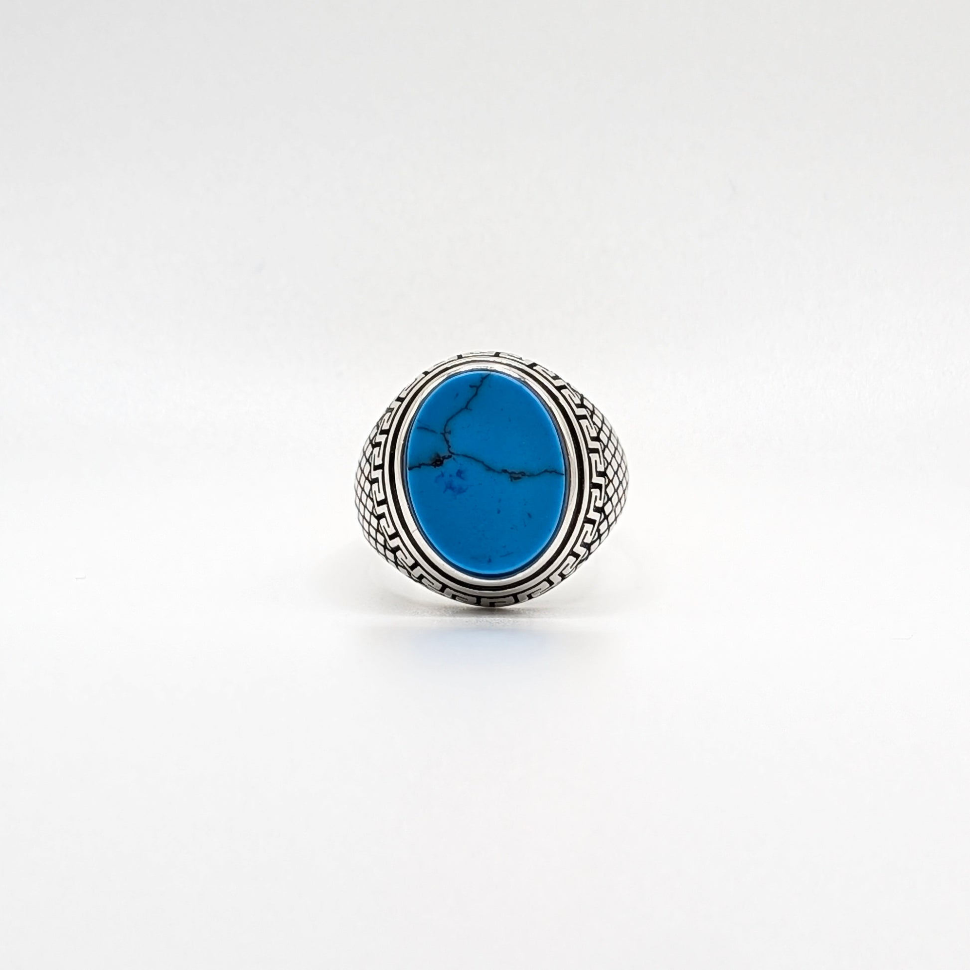 925 Sterling Silver Firoza Turquoise Ring Turkish Design
