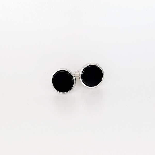 925 Sterling Silver Black Onyx Cufflinks