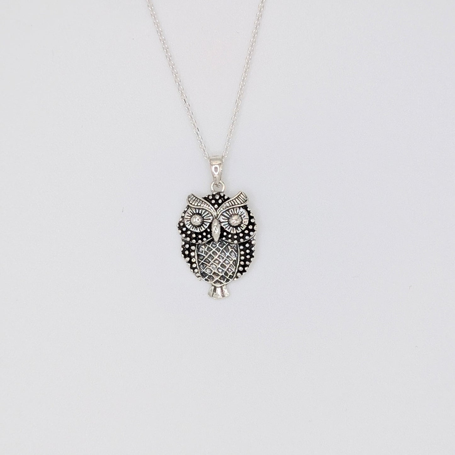 925 Sterling Silver Owl Pendant Versatile