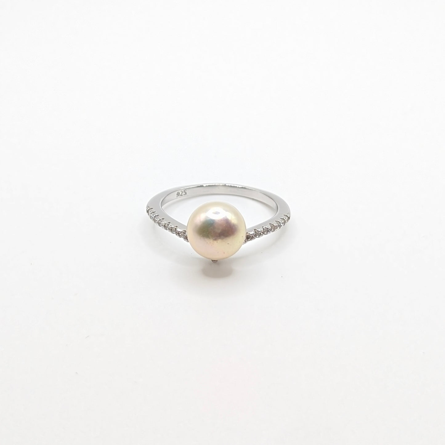 925 Sterling Silver Pearl Ring Elegant Wear