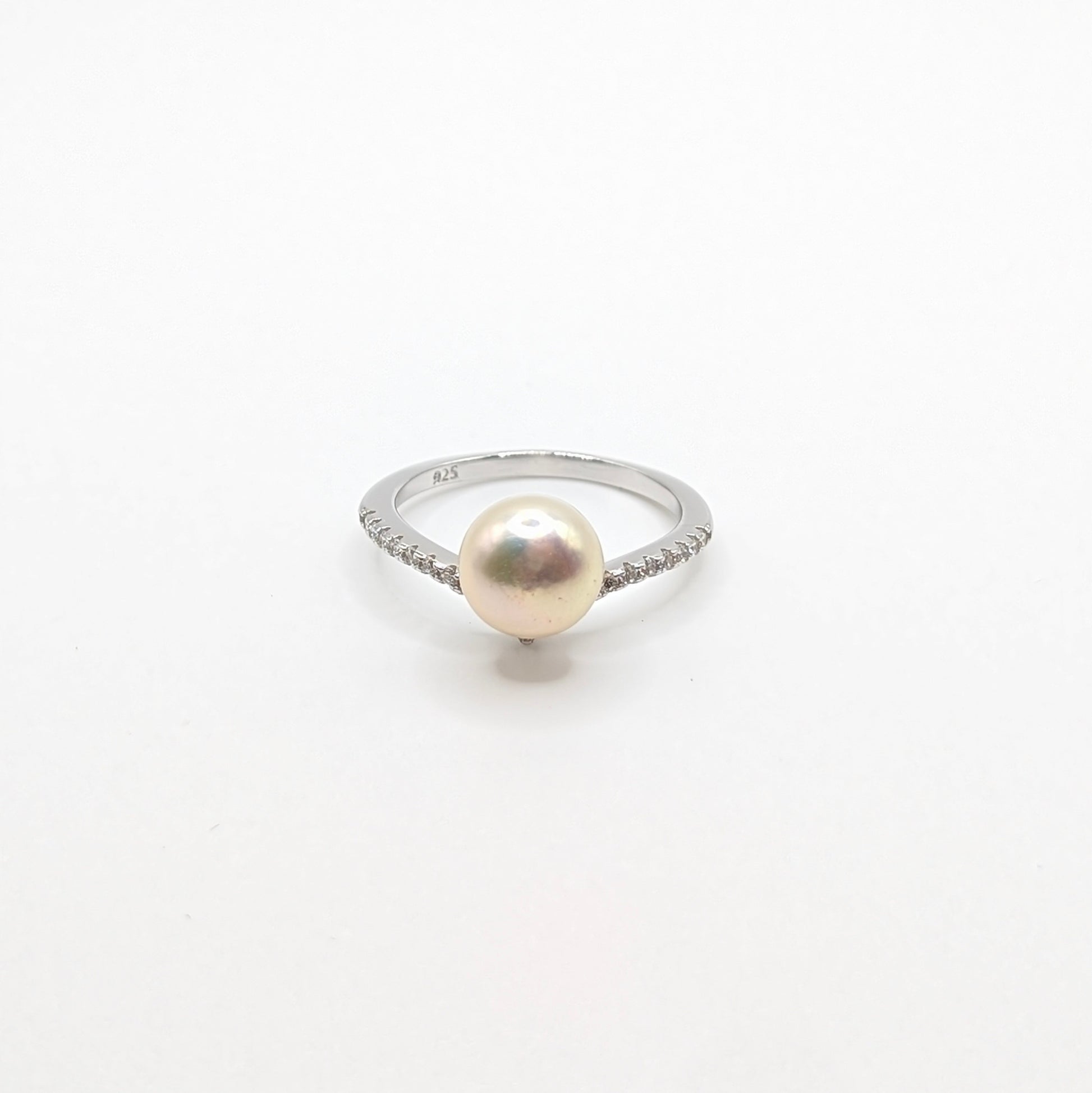 925 Sterling Silver Pearl Ring Elegant Wear