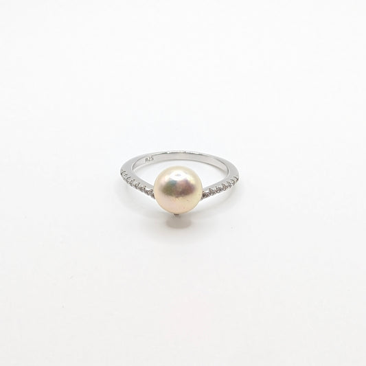 925 Sterling Silver Pearl Ring Elegant Wear