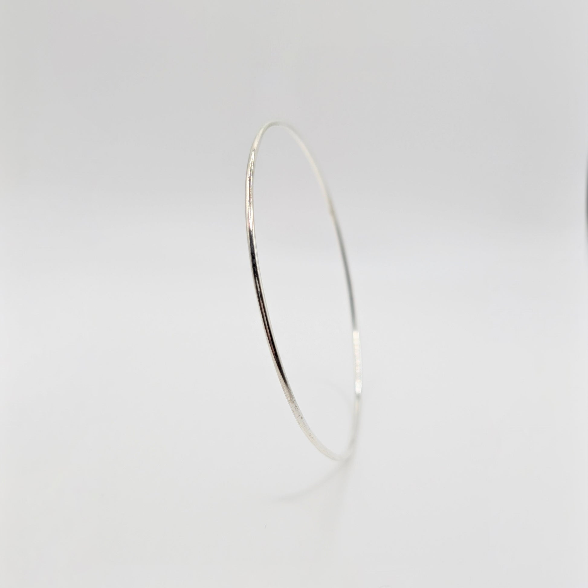 925 Sterling Silver Plain Bangle Bracelet