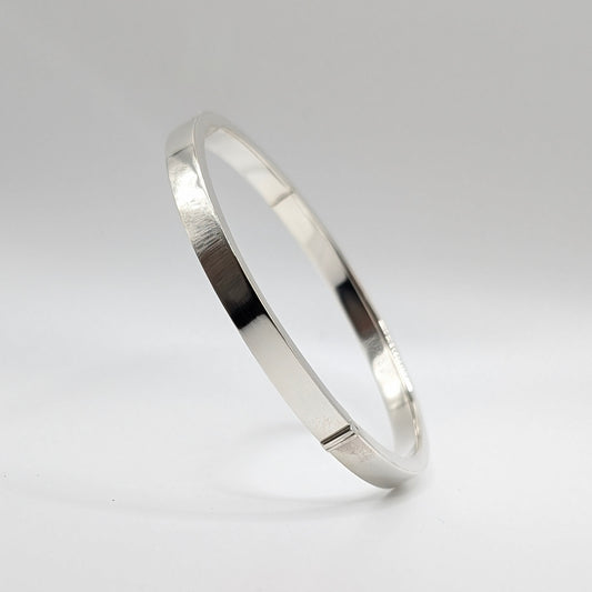 925 Sterling Silver Plain Bangle Bracelet 5mm