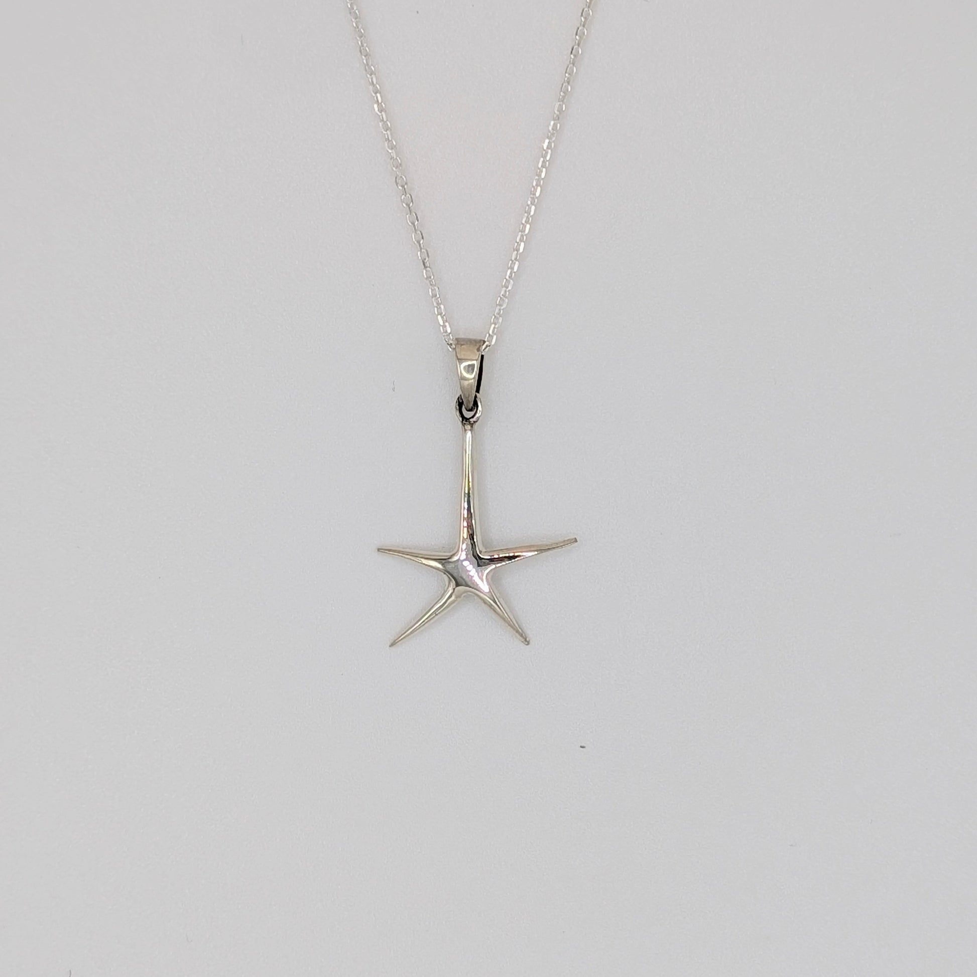 925 Sterling Silver Starfish Pendant 