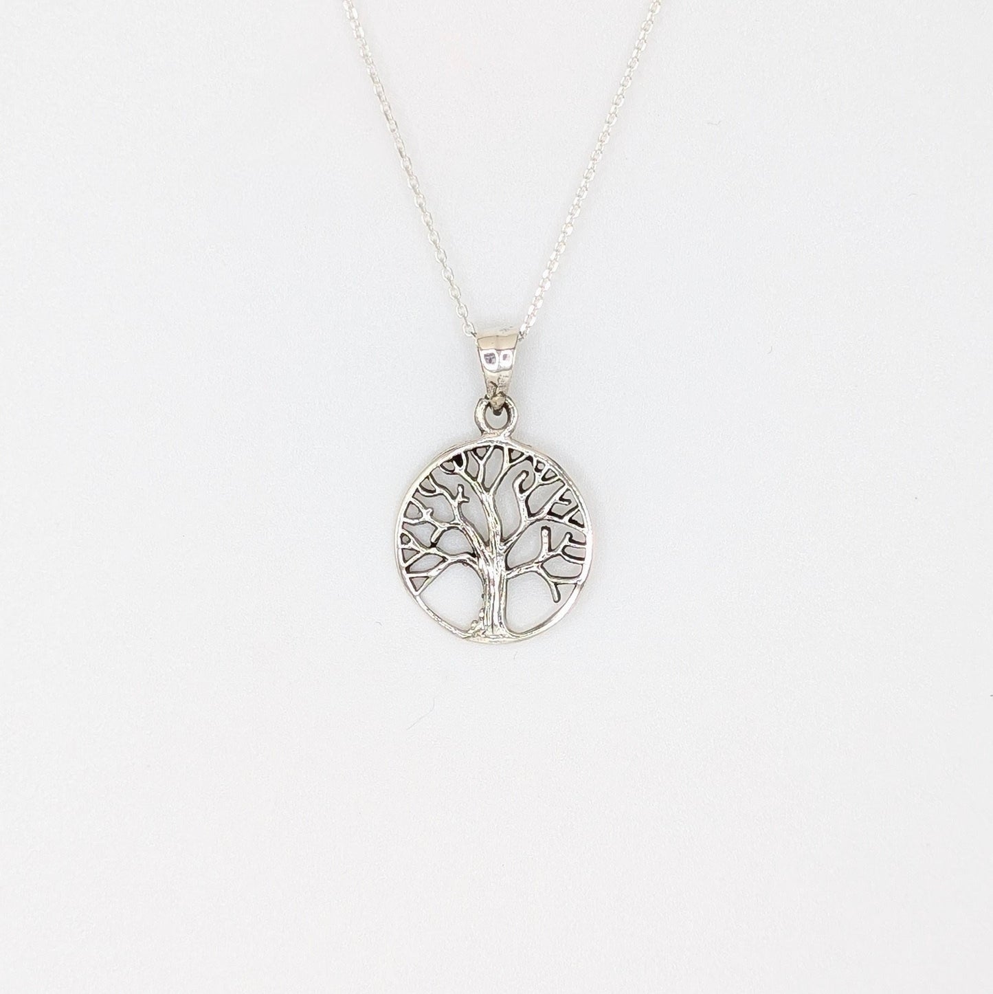 925 Sterling Silver Tree Pendant Unisex