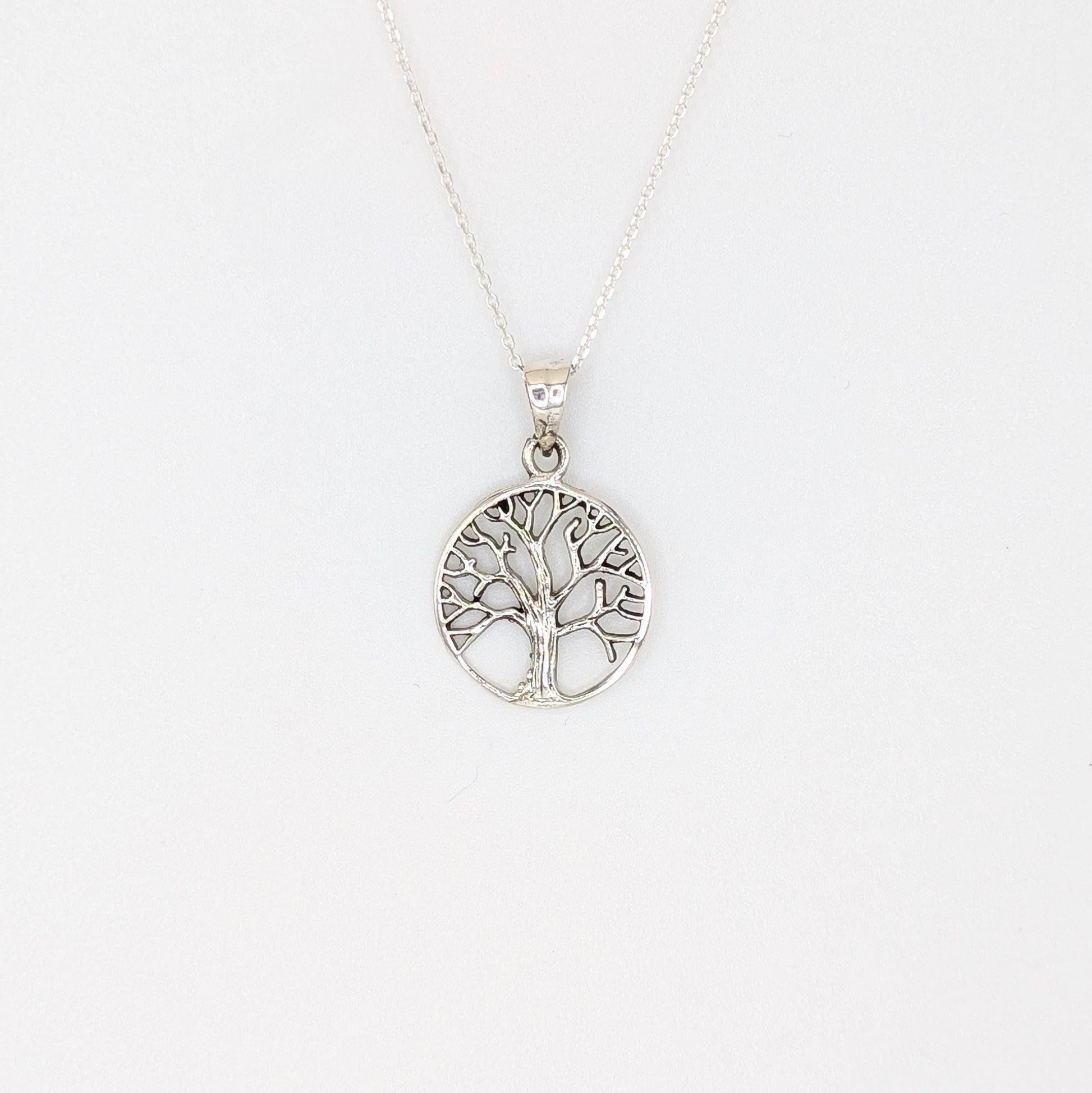 925 Sterling Silver Tree Pendant Unisex