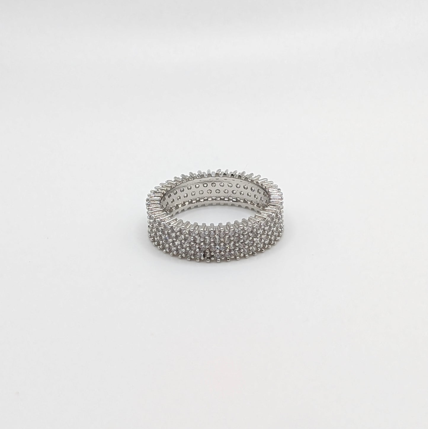 925 Sterling Silver Zircon Band Ring Versatile