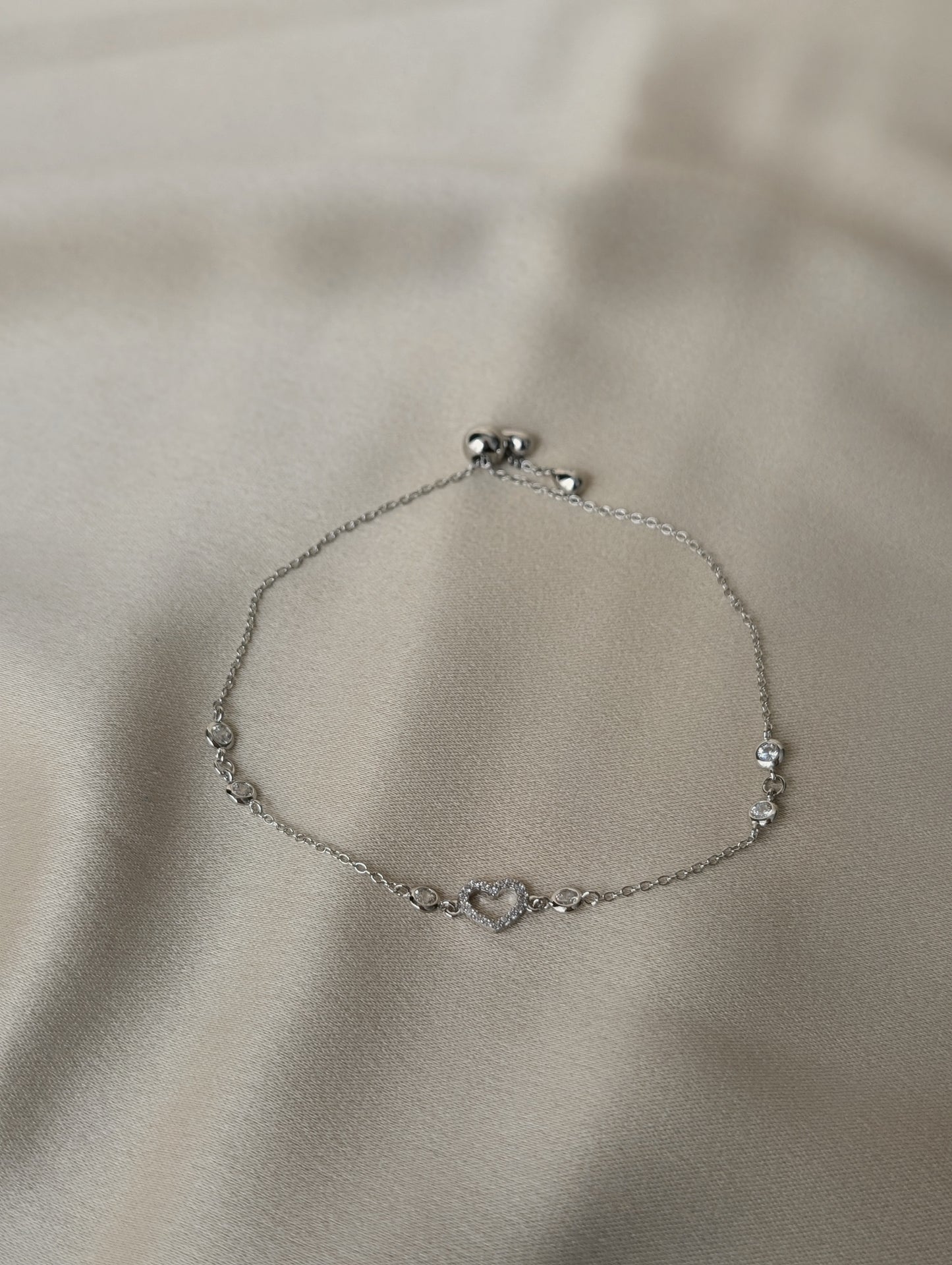 Heart Charm Adj. Bracelet