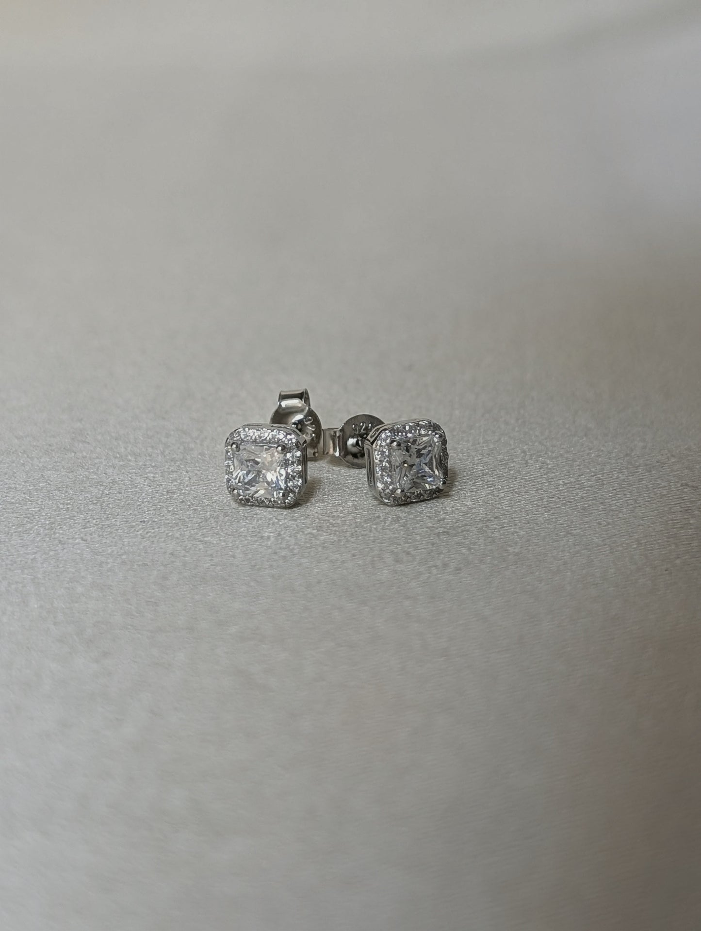 Box Zircon Studs