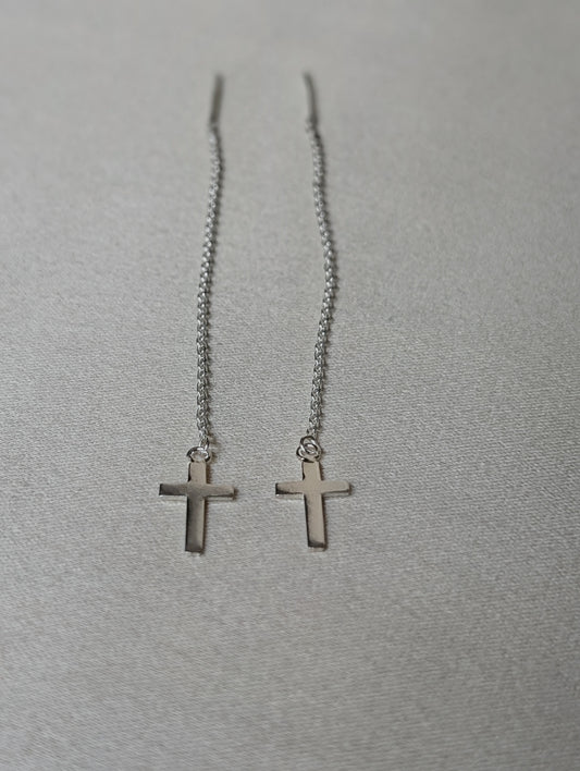 Cross String Earring