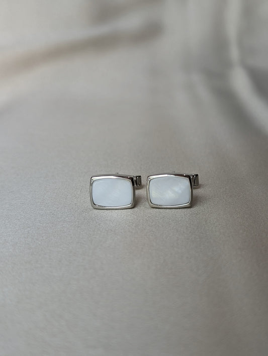 White Shell Cufflinks