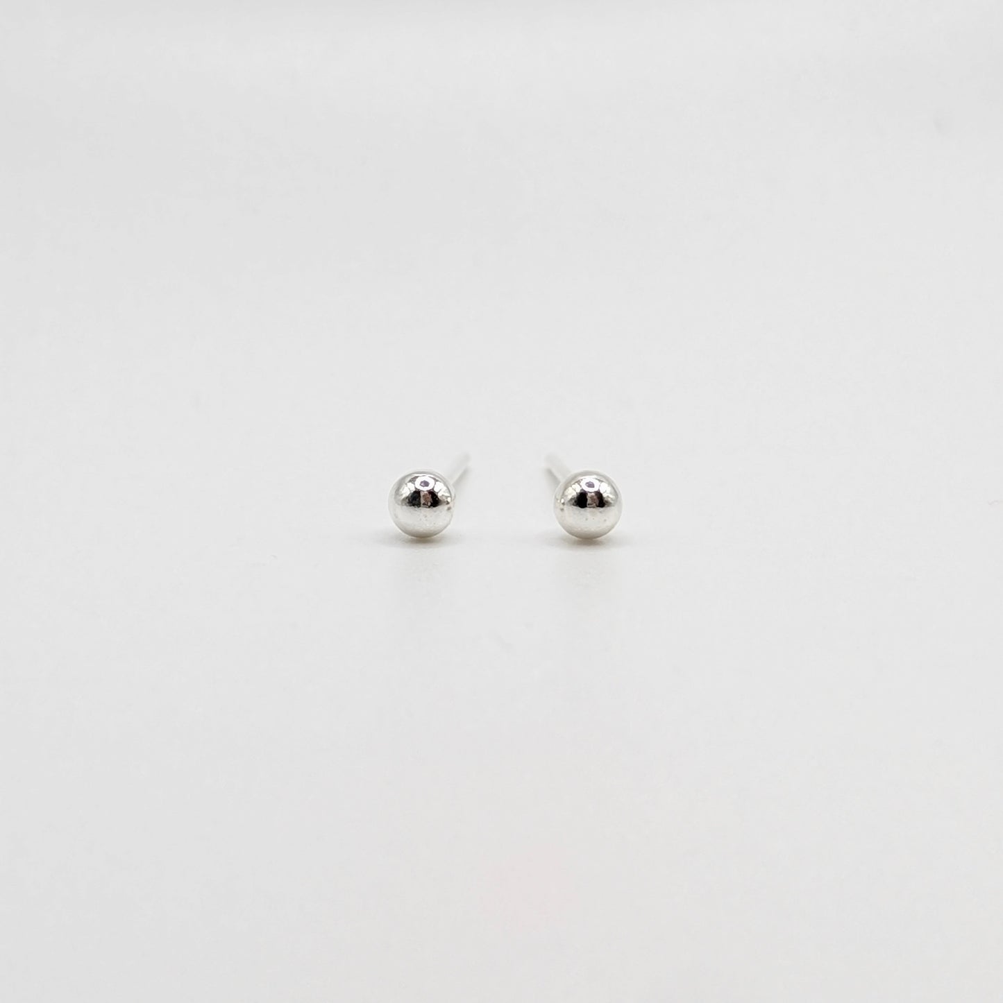 925 Sterling Silver Ball Studs Unisex