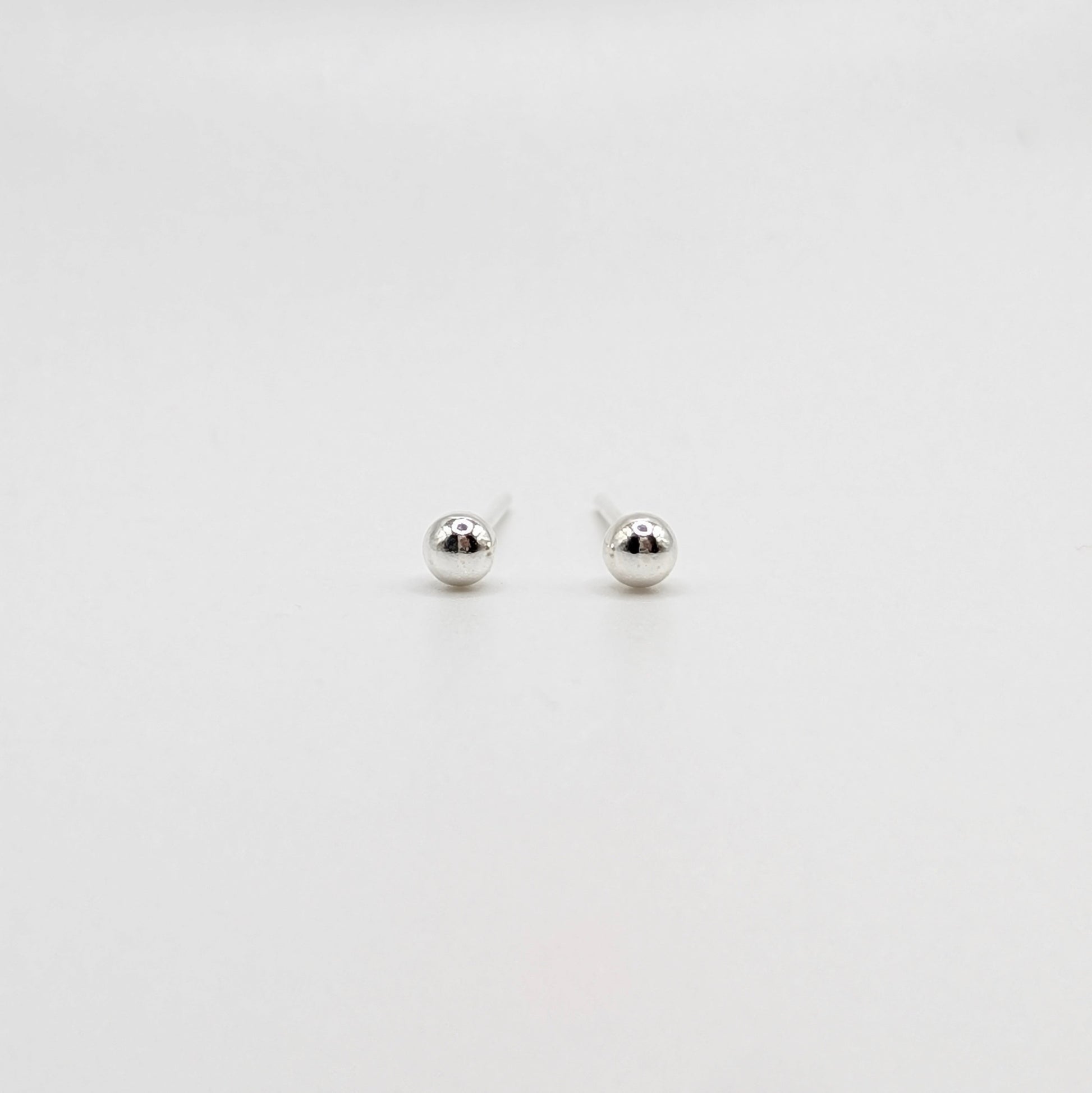925 Sterling Silver Ball Studs Unisex