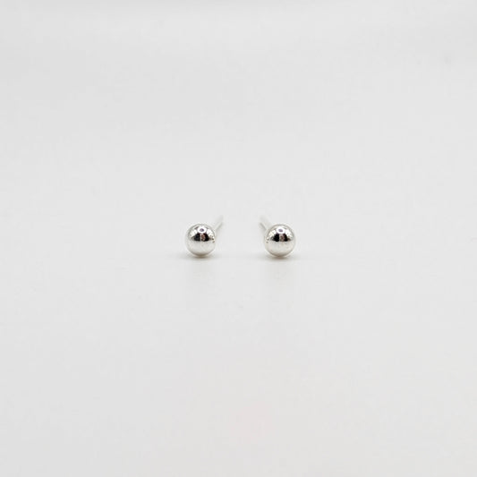 925 Sterling Silver Ball Studs Unisex