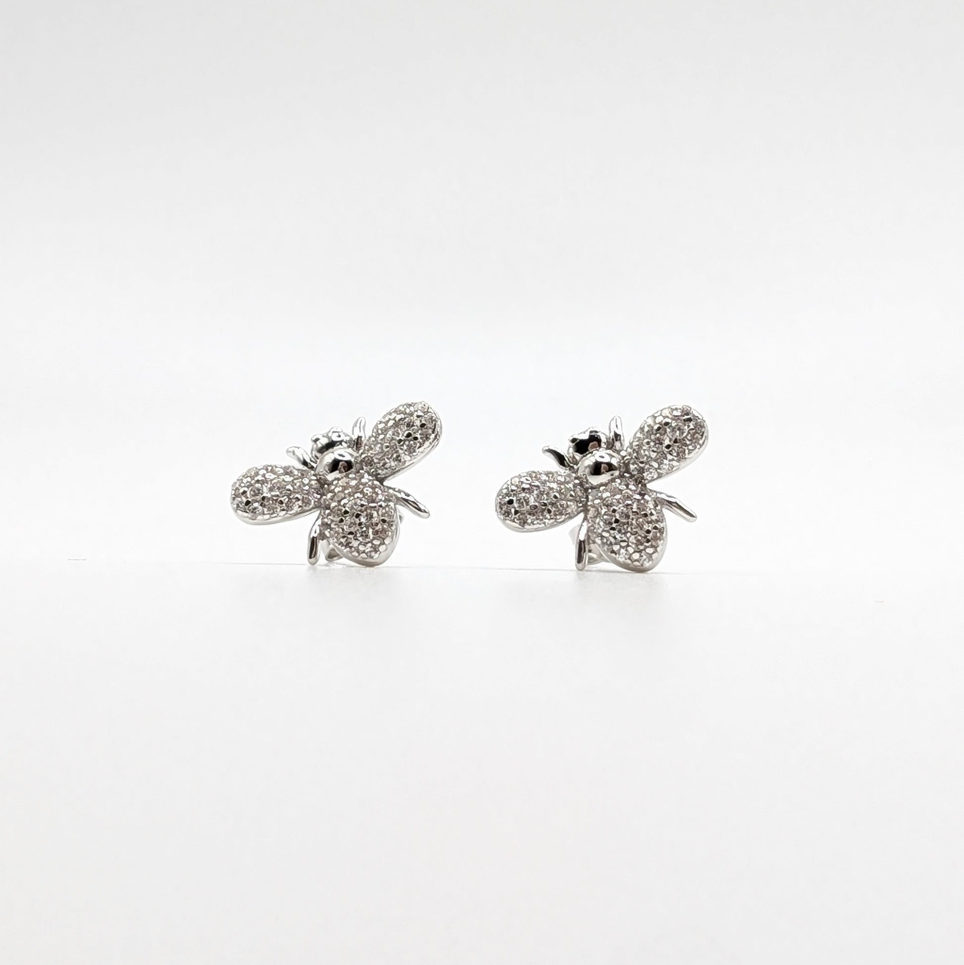 925 Sterling Silver Honey Bee Studs Beautiful
