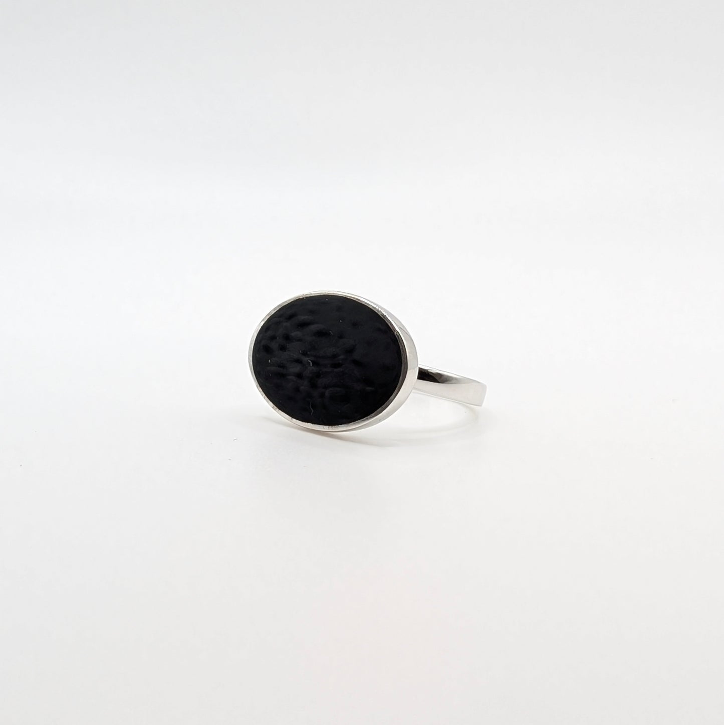 925 Sterling Silver Black Meena Mens Ring Unisex