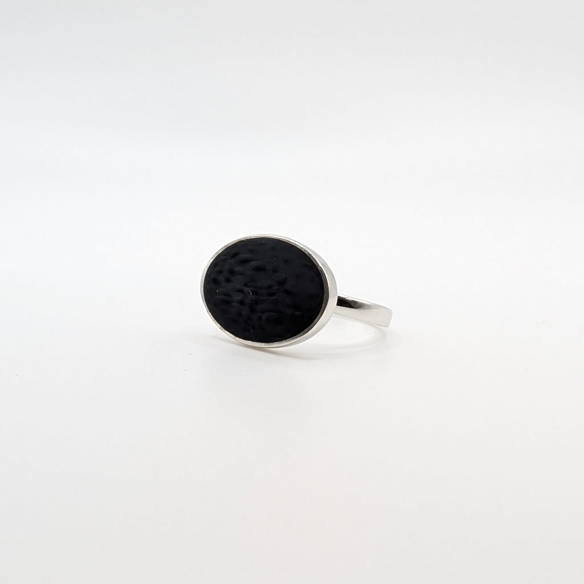 925 Sterling Silver Black Meena Mens Ring Unisex