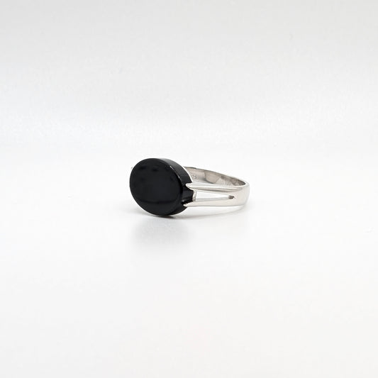 925 Sterling Silver Black Onyx Ring Unisex