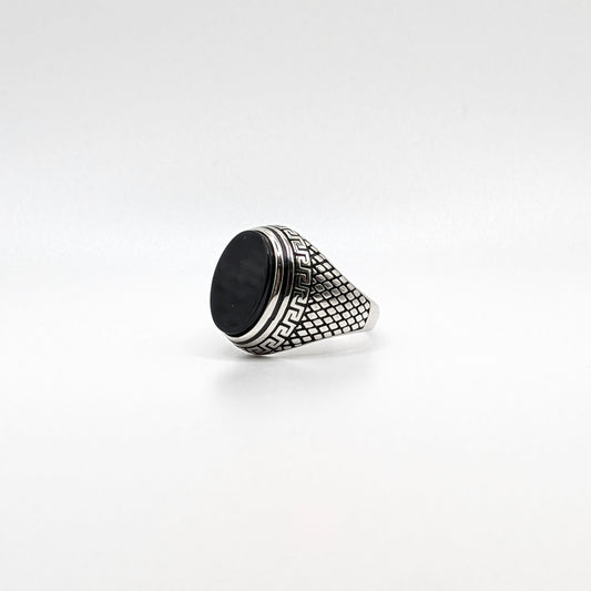 925 Sterling Silver Black Onyx Ring Turkish Design