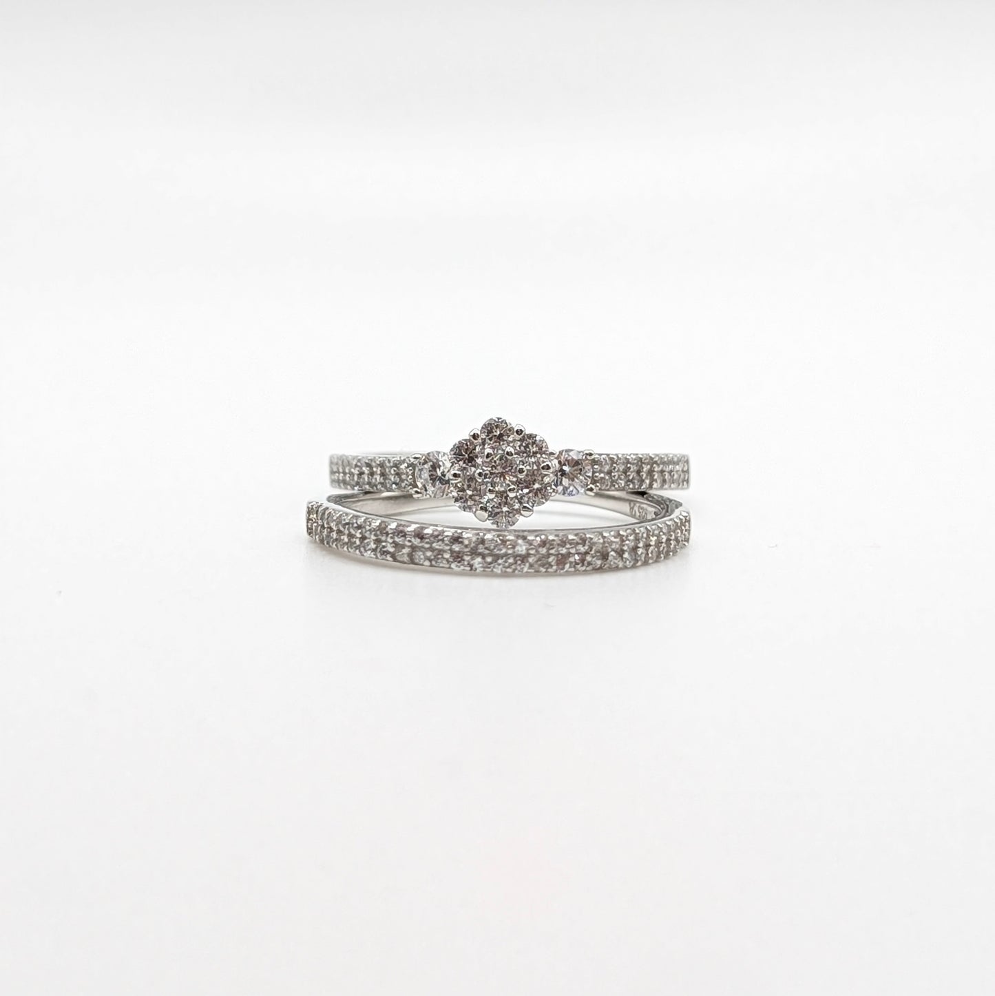 925 Sterling Silver Double Band Ring Elegant