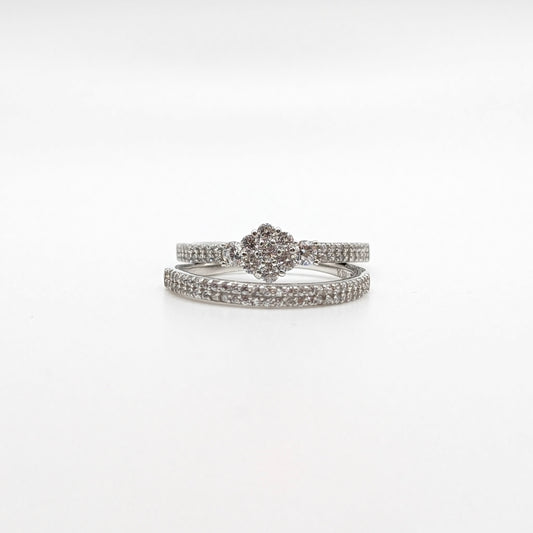 925 Sterling Silver Double Band Ring Elegant