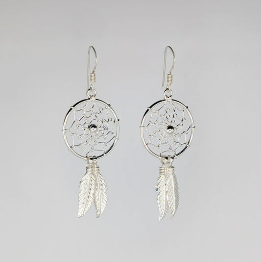 925 Sterling Silver Dreamcatcher Earrings