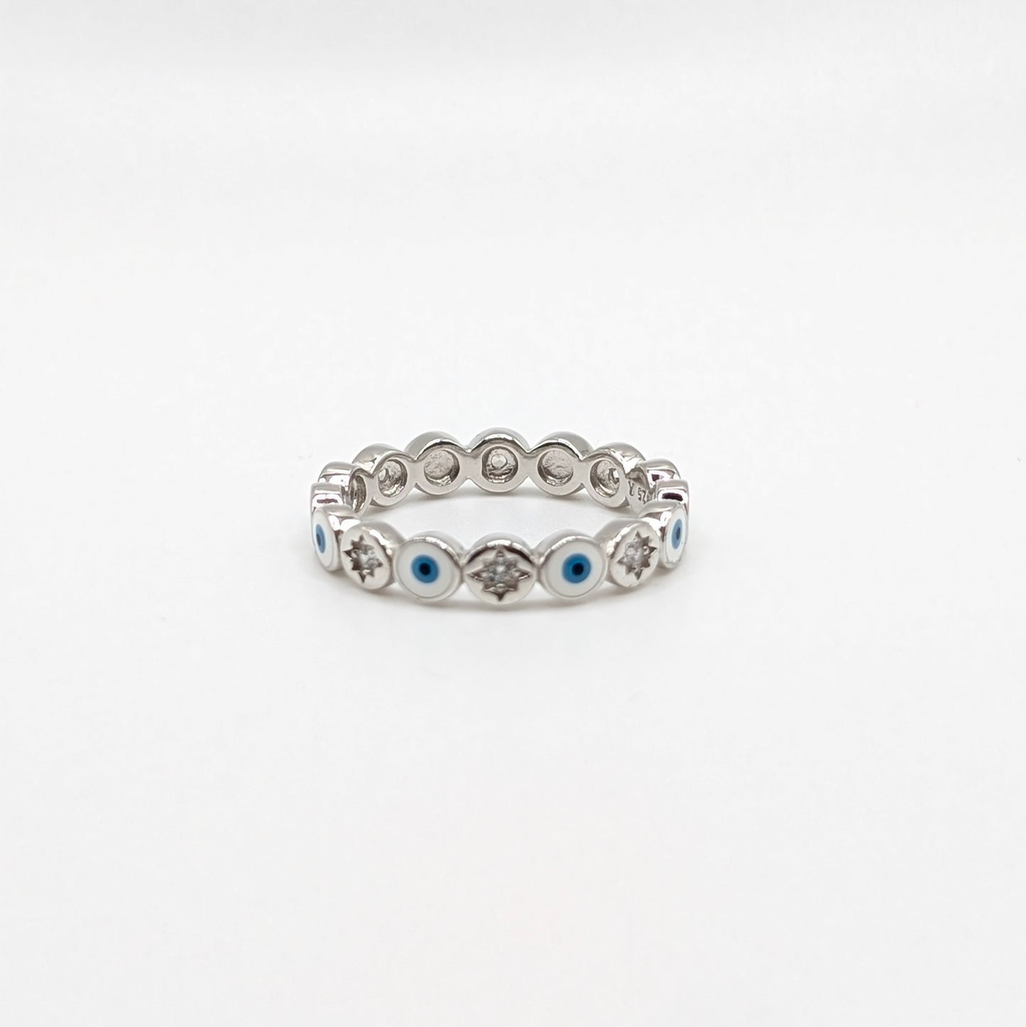 925 Sterling Silver Evil Eye Ring Versatile 