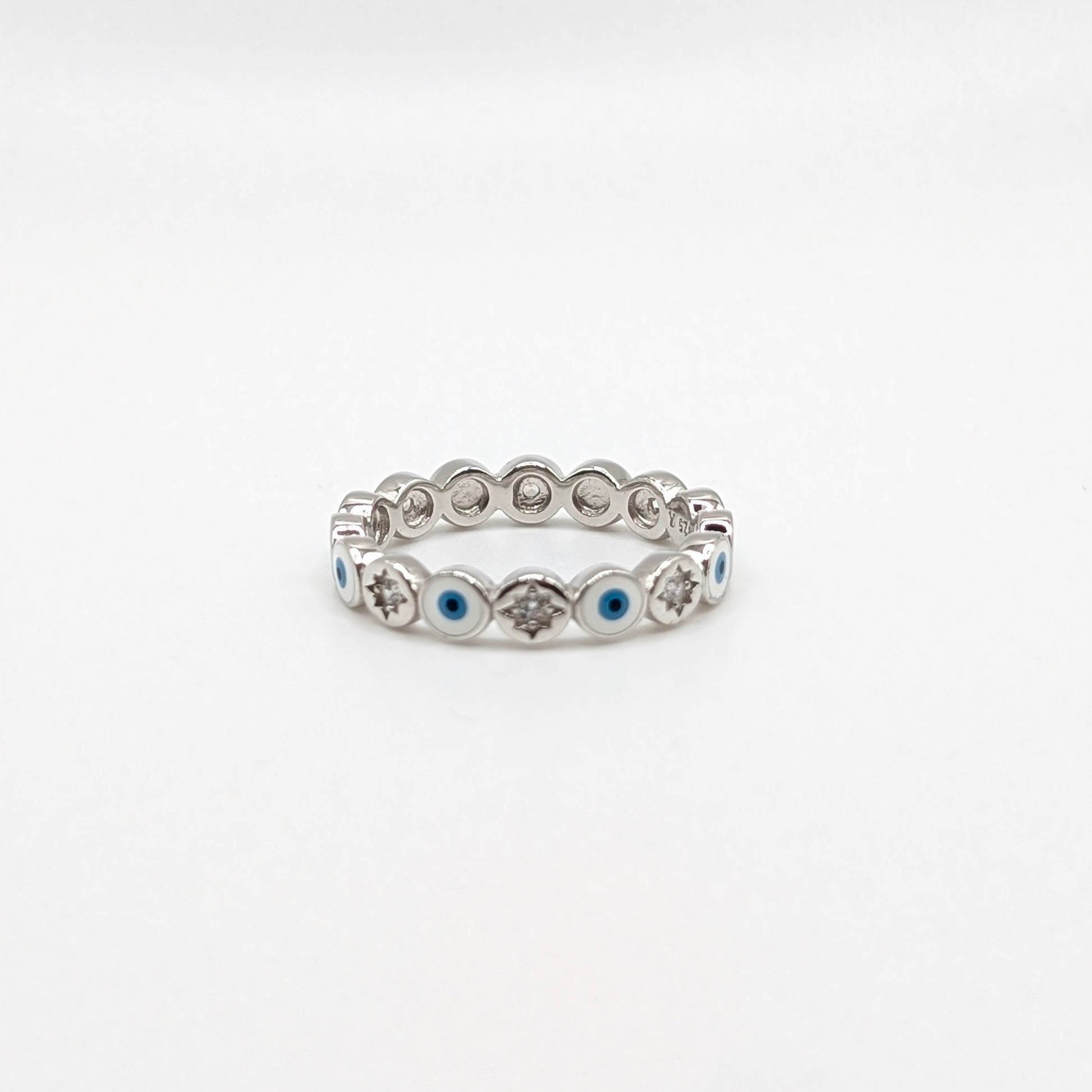925 Sterling Silver Evil Eye Ring Versatile 