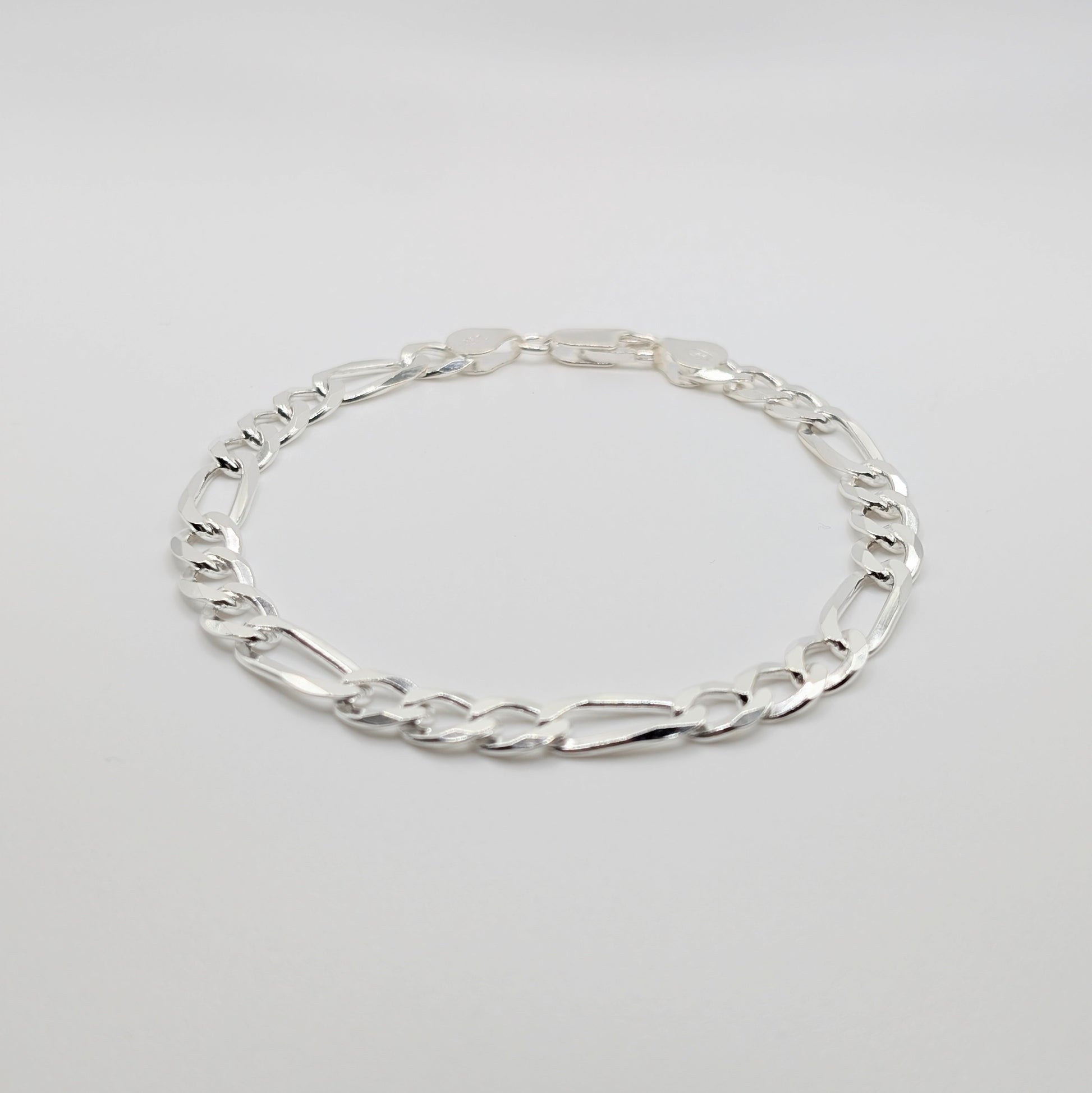 925 sterling silver Figaro bracelet