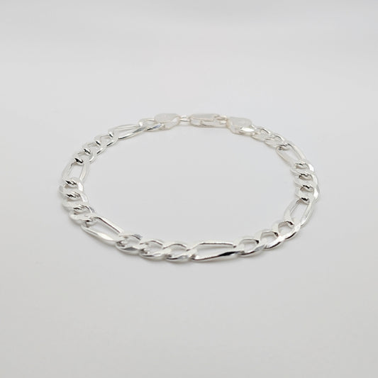 925 sterling silver Figaro bracelet