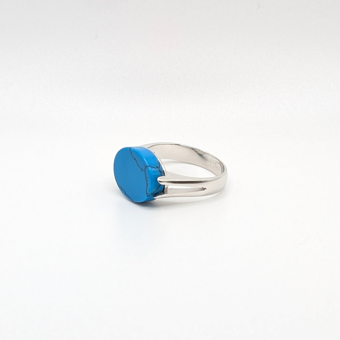 925 Sterling Silver Firoza Turquoise Ring Unisex